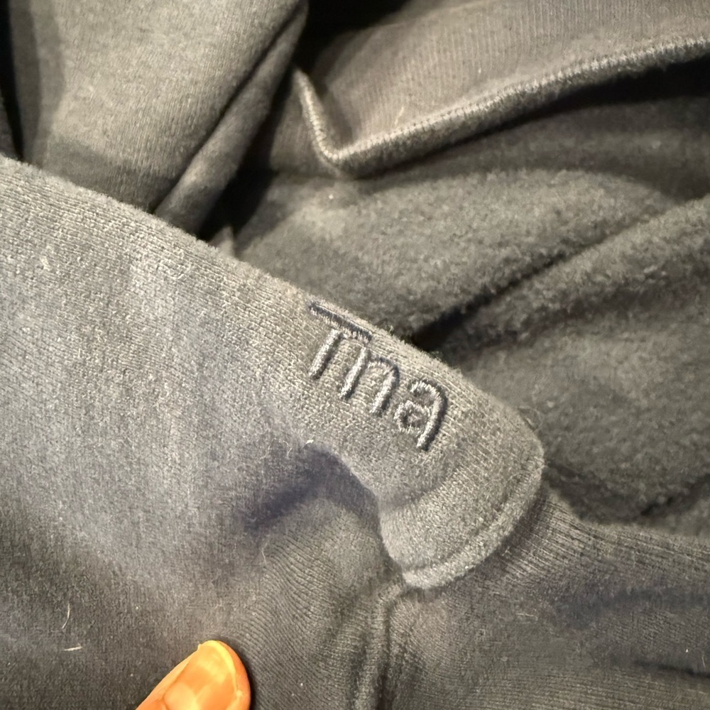 TNA Cozy AF Fleece Pullover Hoodie in Navy - Picture 8 of 10